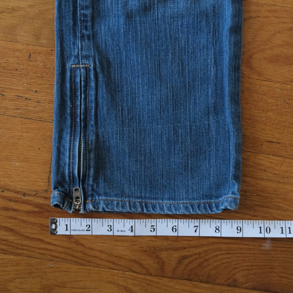 Polo Jeans Co Denim Jeans Women Blue Zip Pocket Y2K Utility 12 Whitney Flare Low - Picture 9 of 11